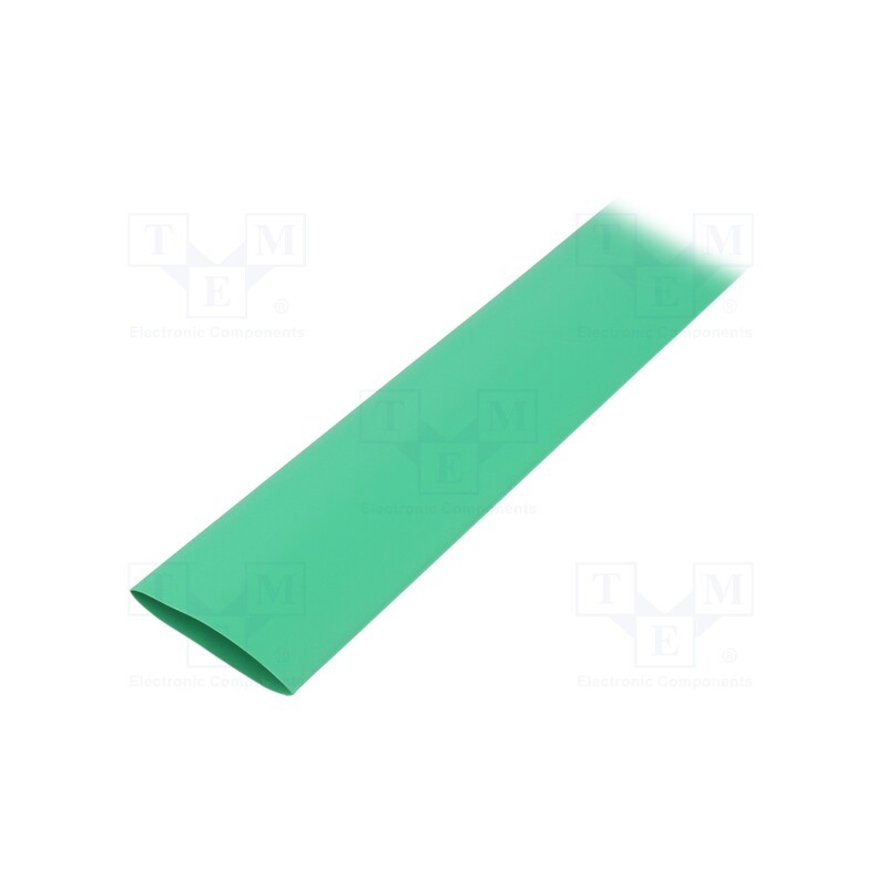 1 m x TASKER - GTM 32016 G - Heat shrink sleeve, glueless, 2: 1, 32mm, L: 1m, green, polyolefine