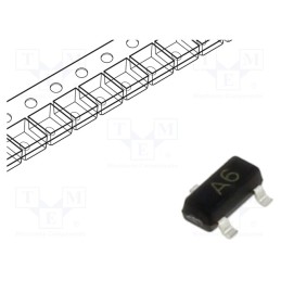 25 pcs x SMC DIODE SOLUTIONS - BAS16TR - Diode: switching, SMD, 75V, 0.2A, 6ns, SOT23, Ufmax: 0.885V, Ifsm: 2A
