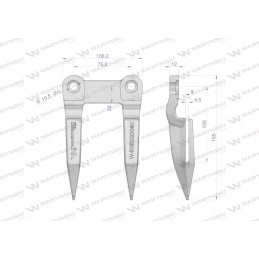 Double finger bayonet hardened Bison Record Waryn