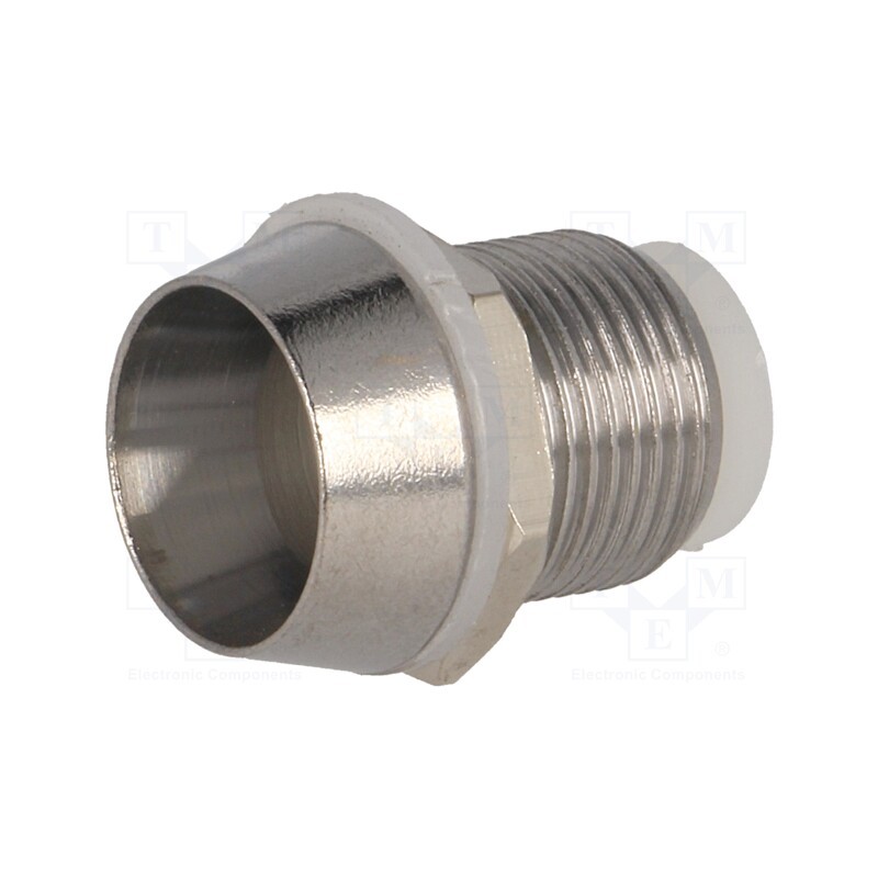 1 pcs x HEBEI - LC-10B - LED holder, 10mm, chromium, brass, concave, L2: 13mm
