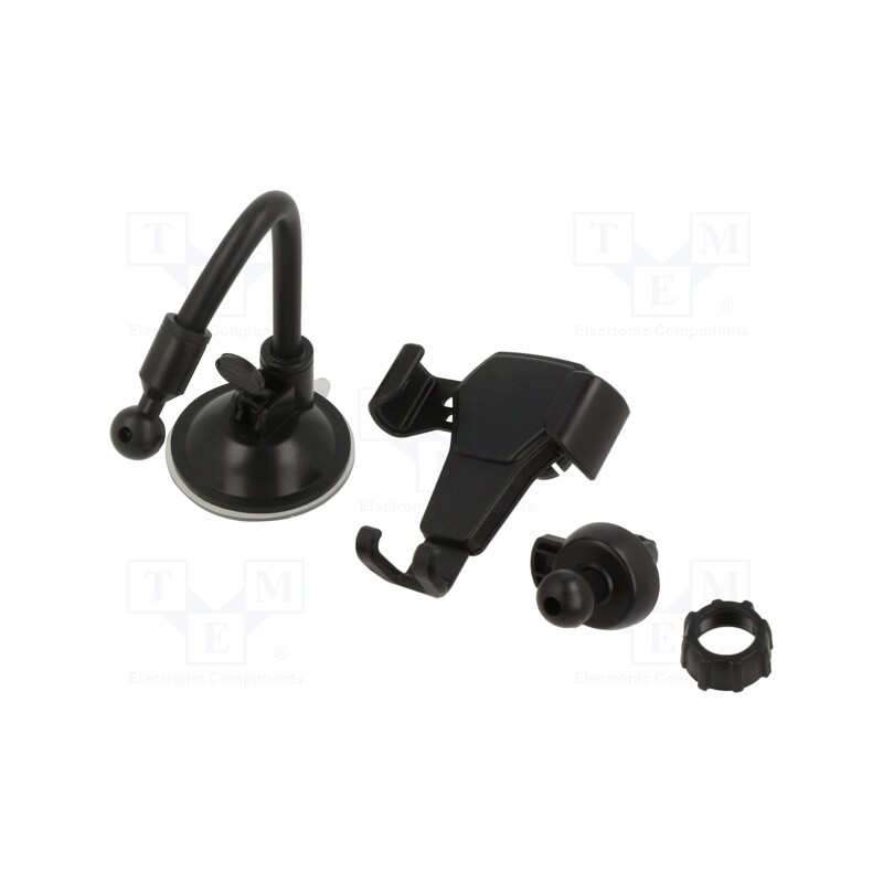 1 pcs x GEMBIRD - TA-CHWAV-01 - Car holder, black, air vent,for windscreen, Size: 65-85mm