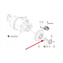 238437 0 brake disc o-ring 54 2 x 3n