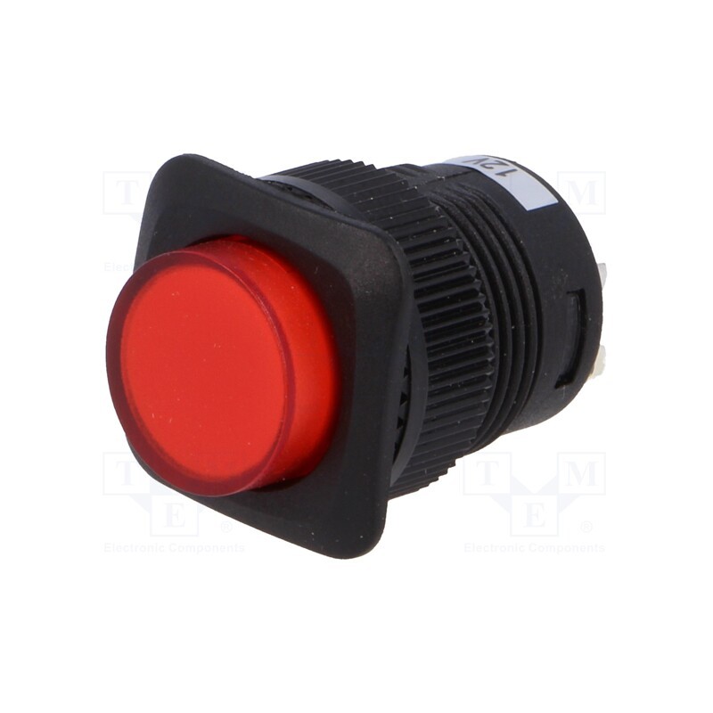 1 pcs x SCI - R13-508BL-05-BR-L-1 - Switch: push-button, Pos: 2, SPST-NO, 1.5A/250VAC, OFF-ON, red