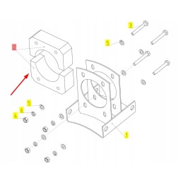 100038229 wooden bearing of the discharge pipe