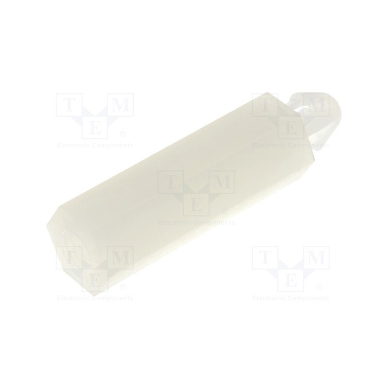 10 pcs x FIX&FASTEN - FIX-MAE-18TV - PCB distance, polyamide, L: 18mm, natural, Spanner: 5.5mm