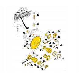 New Holland Case 844 header auger drive chain