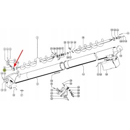 661989 0 bearing with grain discharge tube housing