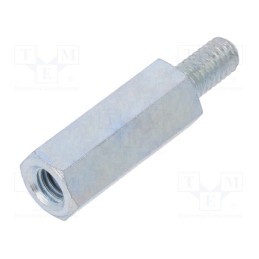 10 pcs x DREMEC - 226X18 - Screwed spacer sleeve, 18mm, Int.thread: M4, Ext.thread: M4, steel