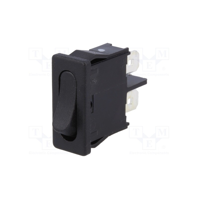 1 pcs x Marquardt - 1901.1102 - ROCKER, SPST, Pos: 2, OFF-ON, 6A/250VAC, black, IP40, none, 100mΩ