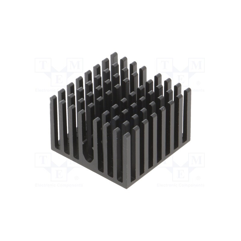 1 pcs x BOYD CORP - 374424B00035G - Heatsink: extruded, grilled, BGA,FPGA, black, L: 27mm, W: 27mm