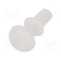 10 pcs x DREMEC - 8G4012.0X2.8W - Rivet, polyamide, L.rivet: 4mm, Panel cutout diam: 2.1mm, white
