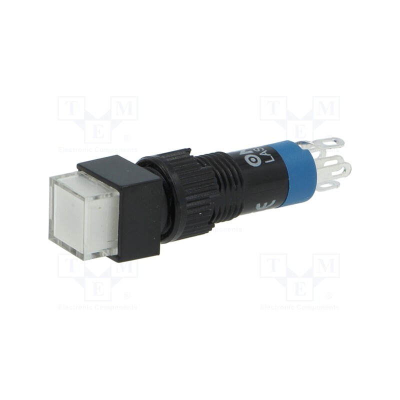 1 pcs x ONPOW - LAS4F-11/24/W - Switch: push-button, Pos: 2, SPDT, 0.5A/250VAC, 1A/24VDC, ON-(ON)