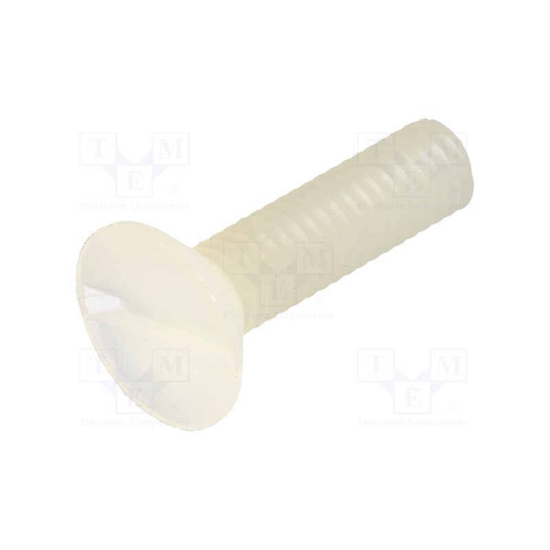 10 pcs x DREMEC - 8G202M4X16 - Screw, M4x16, 0.7, Head: countersunk, slotted, 1,3mm, polyamide