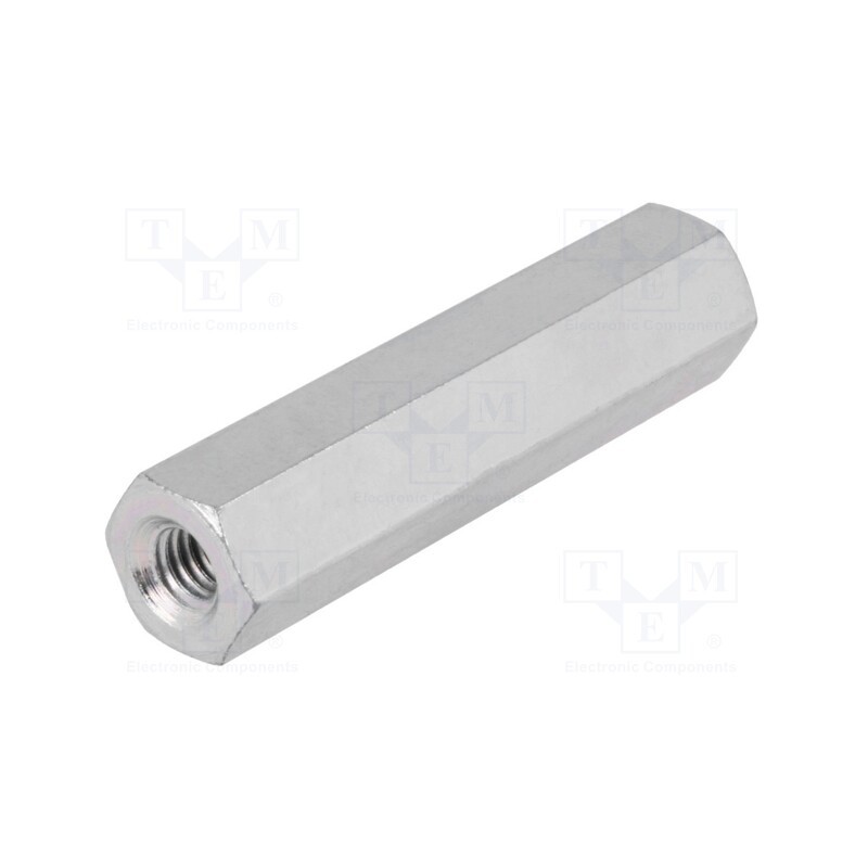 10 pcs x DREMEC - 127X12 - Screwed spacer sleeve, 12mm, Int.thread: M4, hexagonal, steel