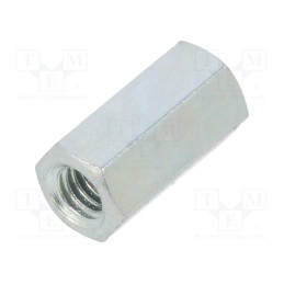 10 pcs x DREMEC - 1212X08 - Screwed spacer sleeve, 8mm, Int.thread: M2,5, hexagonal, steel