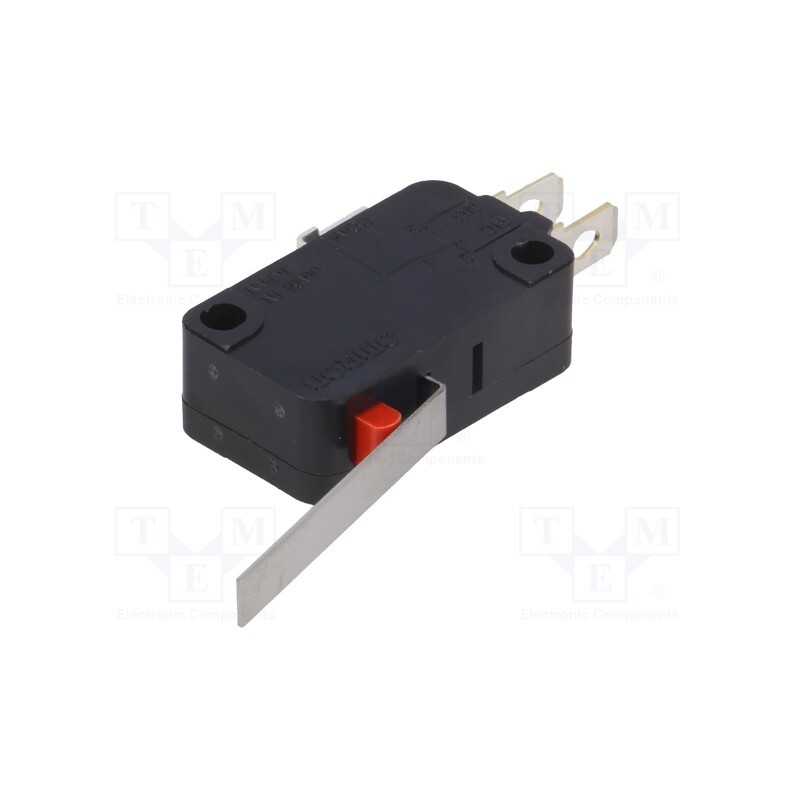 1 pcs x OMRON OCB - VX-52-1A3 - Microswitch SNAP ACTION, 5A/250VAC, with lever, SPDT, ON-(ON)