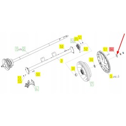 100101418 rear intermediate shaft washer M25
