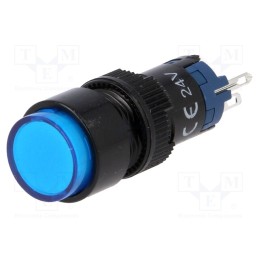 1 pcs x ONPOW - LAS2Y-11/24/B - Switch: push-button, Pos: 2, SPDT, 0.5A/250VAC, 1A/24VDC, ON-(ON)