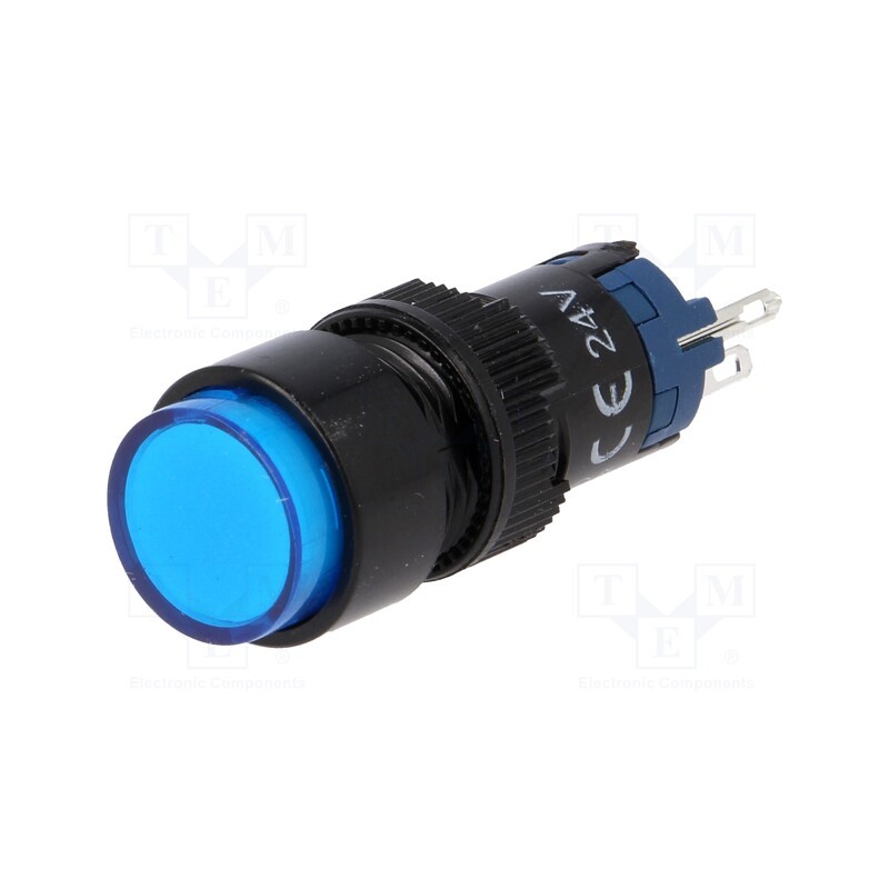 1 pcs x ONPOW - LAS2Y-11/24/B - Switch: push-button, Pos: 2, SPDT, 0.5A/250VAC, 1A/24VDC, ON-(ON)