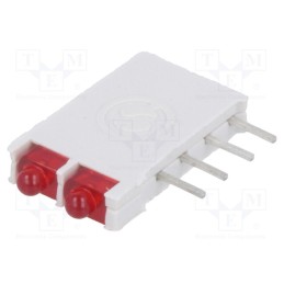 1 pcs x SIGNAL-CONSTRUCT - DBI01300 - LED, in housing, red, 1.8mm, No.of diodes: 2, 10mA, 38°, 2V, 13mcd