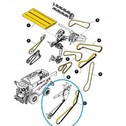 Feeder drive belt 4hb new holland cr 84582509 c