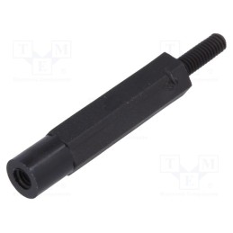 10 pcs x DREMEC - 282X24 - Screwed spacer sleeve, hexagonal, polyamide, M2,5, M2,5, L: 24mm