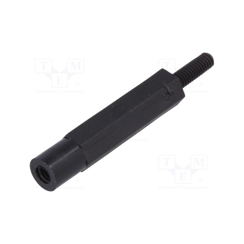 10 pcs x DREMEC - 282X24 - Screwed spacer sleeve, hexagonal, polyamide, M2,5, M2,5, L: 24mm