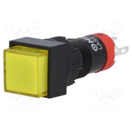 1 pcs x ONPOW - LAS3F-11/24/Y - Switch: push-button, Pos: 2, SPDT, 0.5A/250VAC, 1A/24VDC, ON-(ON)