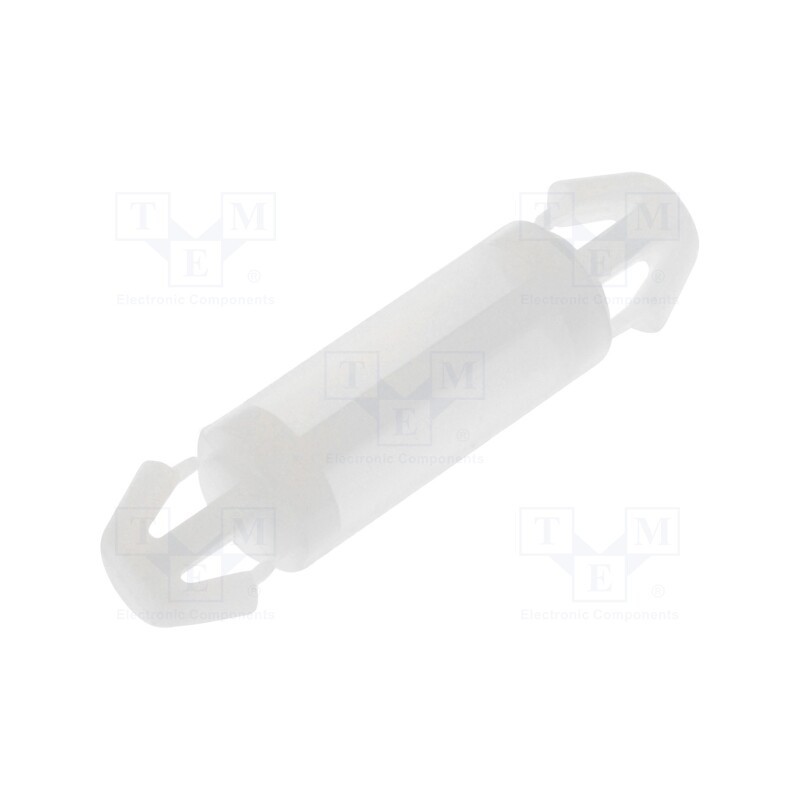 10 pcs x FIX&FASTEN - FIX-LCC-12S - PCB distance, polyamide, L: 12mm, latch/latch, natural, UL94V-2