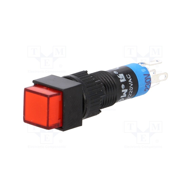 1 pcs x ONPOW - LAS4F-11/230/R - Switch: push-button, Pos: 2, SPDT, 0.5A/250VAC, 1A/24VDC, ON-(ON)