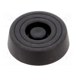 10 pcs x FIX&FASTEN - FF-6 - Quick mounting foot, black, polyetylene, A: 10mm, B: 28.5mm, E: 14mm