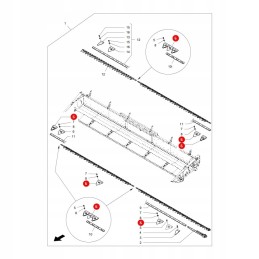 Finely grooved scythe blade mf la327840145 original