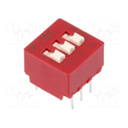 1 pcs x C&K - BD03 - Switch: DIP-SWITCH, Poles number: 3, 0.1A/50VDC, Pos: 2, -40÷85°C