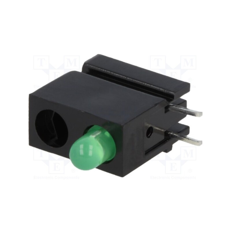 1 pcs x MENTOR - 1801.8031 - LED, in housing, green, 3mm, No.of diodes: 1, 20mA, 40°, 10÷20mcd