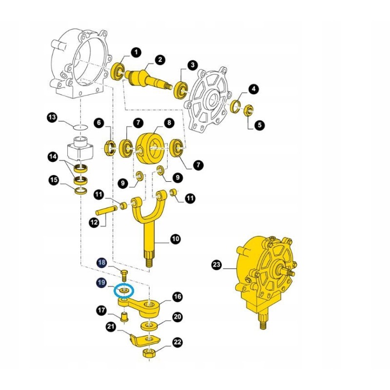 Washer for the scythe head screw New Holland 394631 cnh