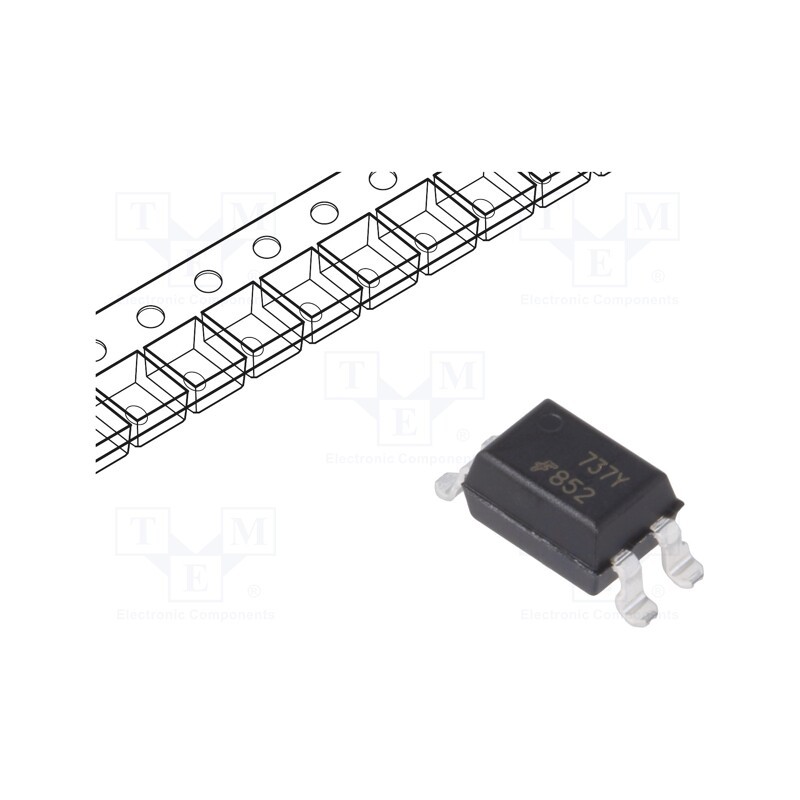 1 pcs x ONSEMI - FOD852SD - Optocoupler, SMD, Ch: 1, OUT: Darlington, Uinsul: 5kV, Uce: 300V