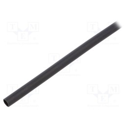 1 pcs x TE Connectivity - HTAT-4/1-0-STK - Heat shrink sleeve, dual wall,glued, 4: 1, 4mm, L: 1.2m, black, HTAT