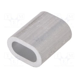 10 pcs x DROMET - ZLA.8 - Ferrule, aluminium, for rope, Ørope: 8mm, L: 28mm