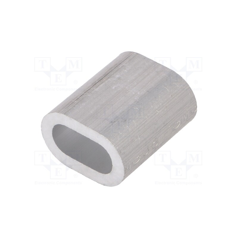 10 pcs x DROMET - ZLA.8 - Ferrule, aluminium, for rope, Ørope: 8mm, L: 28mm