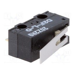 1 pcs x OMRON OCB - D2F-L-D - Microswitch SNAP ACTION, 3A/125VAC, 2A/30VDC, with lever, SPDT