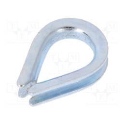 10 pcs x DROMET - KU.3 - Thimble for rope, steel, for rope, Ørope: 3mm, zinc, DIN 6899B