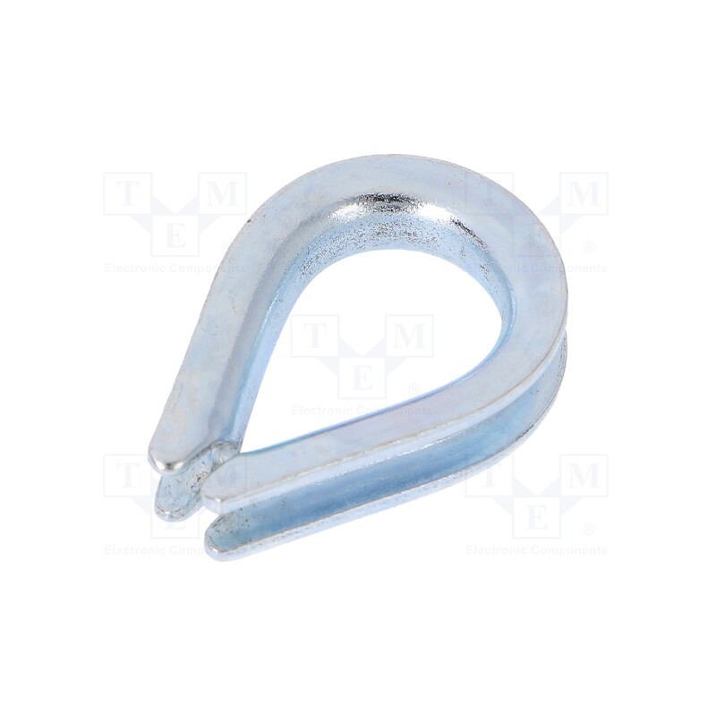 10 pcs x DROMET - KU.3 - Thimble for rope, steel, for rope, Ørope: 3mm, zinc, DIN 6899B