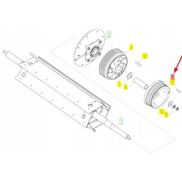 100212245 steel drum pulley