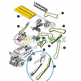 Feeder drive belt 4hb new holland cr 84582509