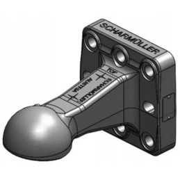 K80 ball hitch, vertical collar