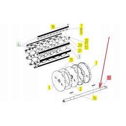 100206475 threshing drum shaft