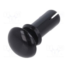 10 pcs x KEYSTONE - 3449 - Rivet, polyamide, Rivet diam: 4mm, L.rivet: 9mm, black