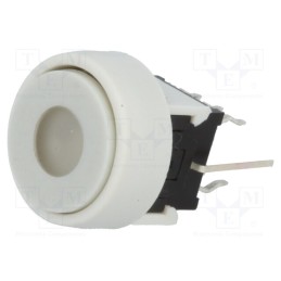 1 pcs x HIGHLY ELECTRIC - PB6136FAL-13 - Switch: keypad, Pos: 2, DPDT, 0.1A/30VDC, white, LED, red/green, THT