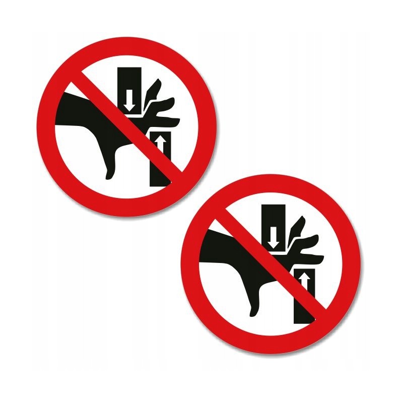 Stickers attention, health and safety, forklift, pallet truck