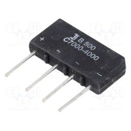 1 pcs x DIOTEC SEMICONDUCTOR - B500C7000A - Bridge rectifier: single-phase, Urmax: 1kV, If: 7A, Ifsm: 150A, flat